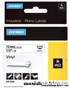 Картридж D1 з безклєєвою стрічкою (біла), 12 мм x 5,5 м (5 штук в упаковці) DYMO Rhino S0718380 (18113)