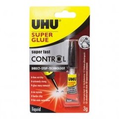 Клей моментальний 3 гр UHU Super Glue Control 36015 UHU