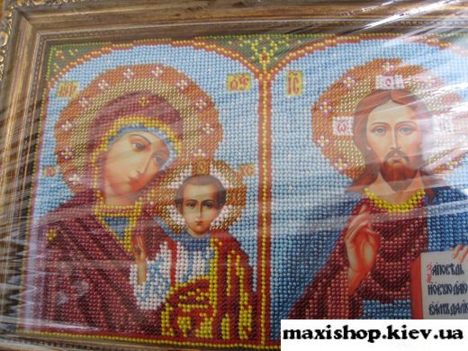 Господь Вседержатель и Пресвятая Богородица Казанская бисером