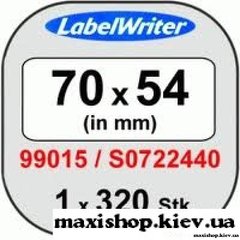 Етикетки для дискет паперові 70мм х 54мм (рул.320шт.) S0722440 DYMO (99015)