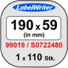 Етикетки для папок-регестраторов 190х59мм (рул.110шт) S0722480/99019