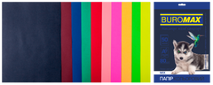 Набор цветной бумаги DARK+NEON, 10 цв., 50 л., А4, 80 г/м²  BM.2721050-99