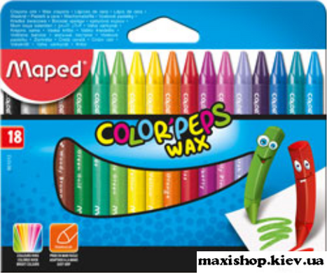 Мелки восковые COLOR PEPS Wax Crayons, 18 цв. MP.861012