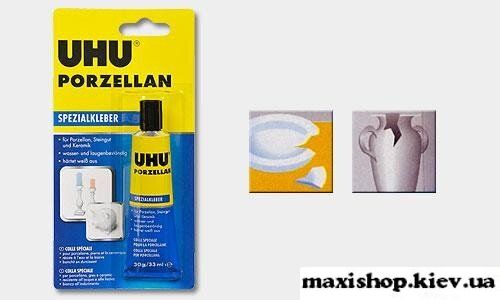 Клей UHU секундный для фарфора и керамики Porzellan Keramik - 30г 46800