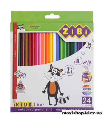 Кольорові олівці, 24 кольорів, KIDS Line ZB.2416