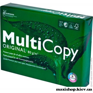 Бумага Бумага офисная A4 80 г/м Multicopy 500 листов белый А4 (297 x 210 мм) 500 шт. — для лазерных принтеров 80 г/м2