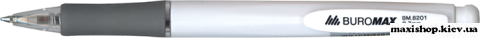 Ручка кулькова автоматична SOLID, 0,7 мм, пласт.корпус, гумов.грип, сині чорнила BM.8201