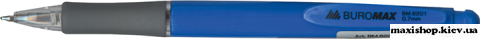 Ручка кулькова автоматична SOLID, 0,7 мм, пласт.корпус, гумов.грип, сині чорнила BM.8201